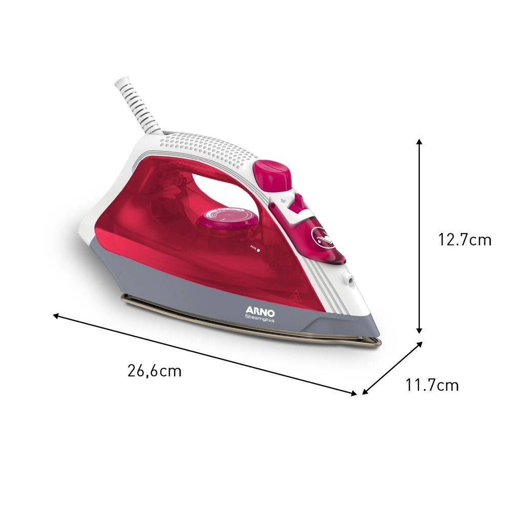 Ferro a Vapor Arno SteamGliss com Spray FSGC Rosa com Branco 220V