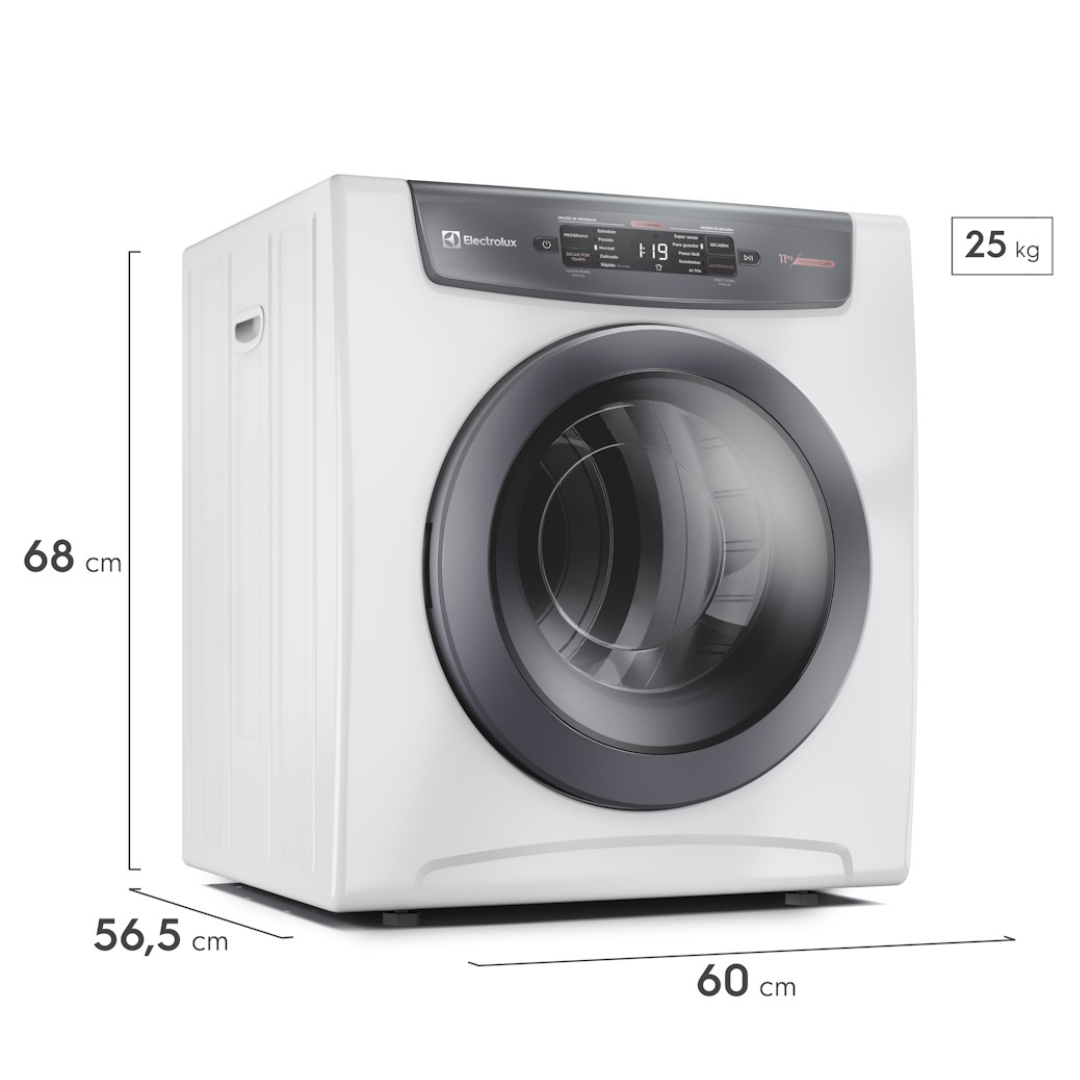 Conjunto Electrolux Lavadora de Roupas 18kg Efficient LEE18 + Secadora Piso e Parede 11kg SVB11 220V