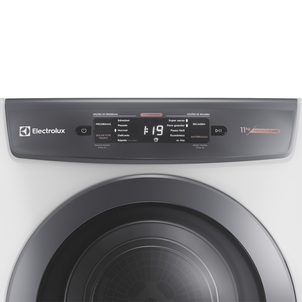 Conjunto Electrolux Lavadora de Roupas 18kg Efficient LEE18 + Secadora Piso e Parede 11kg SVB11 220V