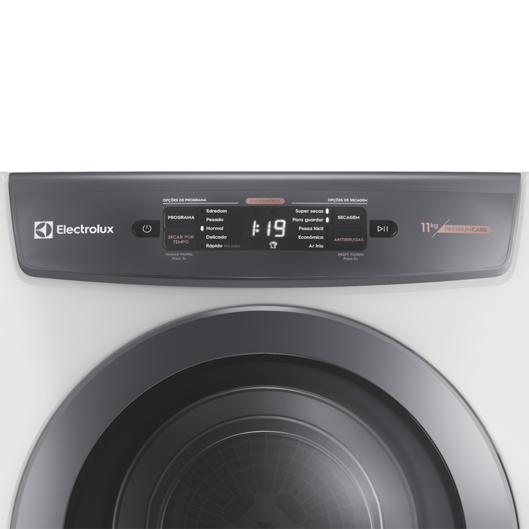 Conjunto Electrolux Lavadora de Roupas 18kg Efficient LEE18 + Secadora Piso e Parede 11kg SVB11 220V