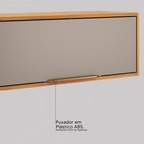 Armário Aéreo de Cozinha Plena Demóbile 80cm 1 Porta basculante Cinamomo e Nude