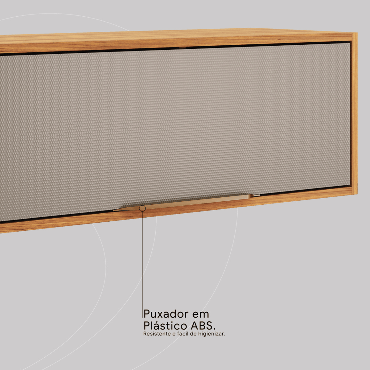 Armário Aéreo de Cozinha Plena Demóbile 80cm 1 Porta basculante Cinamomo e Nude