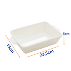 Refratário de Porcelana Coliseu Basic com Alça 23,5cm Branco