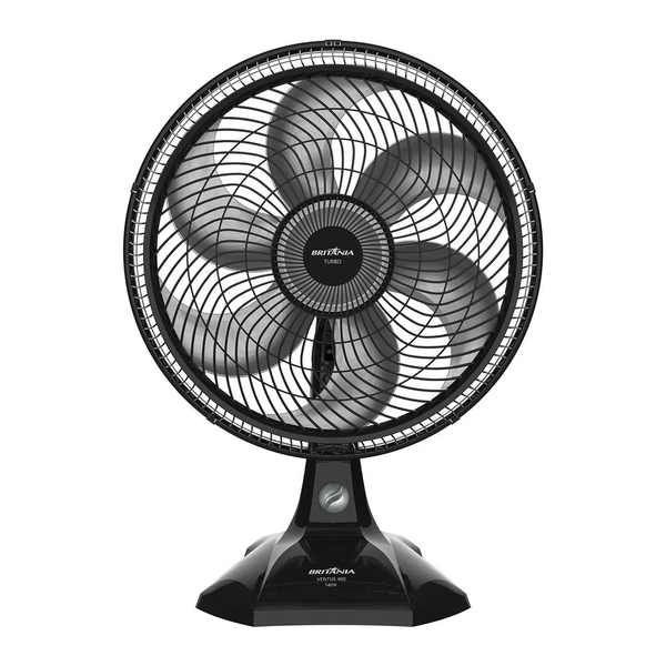 Ventilador de Mesa/Parede Britânia Ventus 400 Turbo 6 Pás 40cm Preto 220V