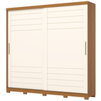 Roupeiro Cayman Henn 250cm 100% MDF 2 Portas Cinamomo e Off White
