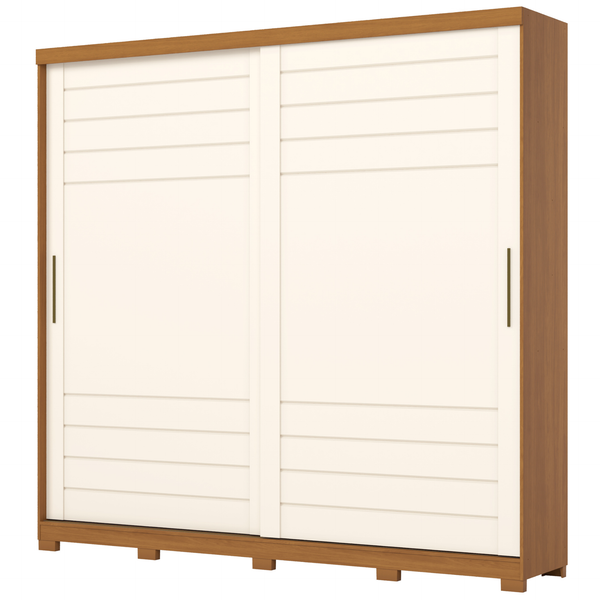 Roupeiro Cayman Henn 250cm 100% MDF 2 Portas Cinamomo e Off White