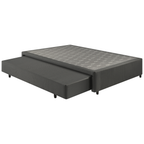 Base Universal com Auxiliar de Mola Solteiro Queen Ecoflex 96x203x30cm Grafite