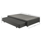 Base Universal com Auxiliar de Mola Solteiro Queen Ecoflex 96x203x30cm Grafite