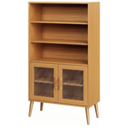 Cristaleira C724C Dalla Costa 91cm 2 Portas Carvalho Rosé