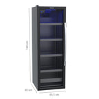 Cervejeira Expositora Venax 200L EXPVBL209 Blue Ligth  Porta Invertida Preto 220V