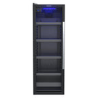 Cervejeira Expositora Venax 200L EXPVBL209 Blue Ligth  Porta Invertida Preto 220V