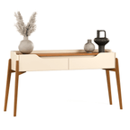 Aparador Studio 140cm Imcal 2 Gavetas Off White e Nature