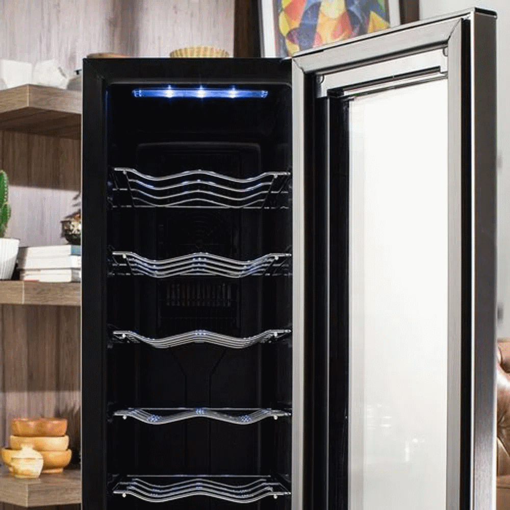 Adega Electrolux com Painel Eletrônico Touch 12 Garrafas ACB12 Preto Bivolt
