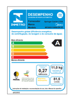 Lava e Seca Midea 11KG MF200D110WB/GK-02 HealthGuard Smart Motor Inverter Titânio 220V