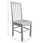 Cadeira Milena Matte Encosto Ripado Branco Courino Branco