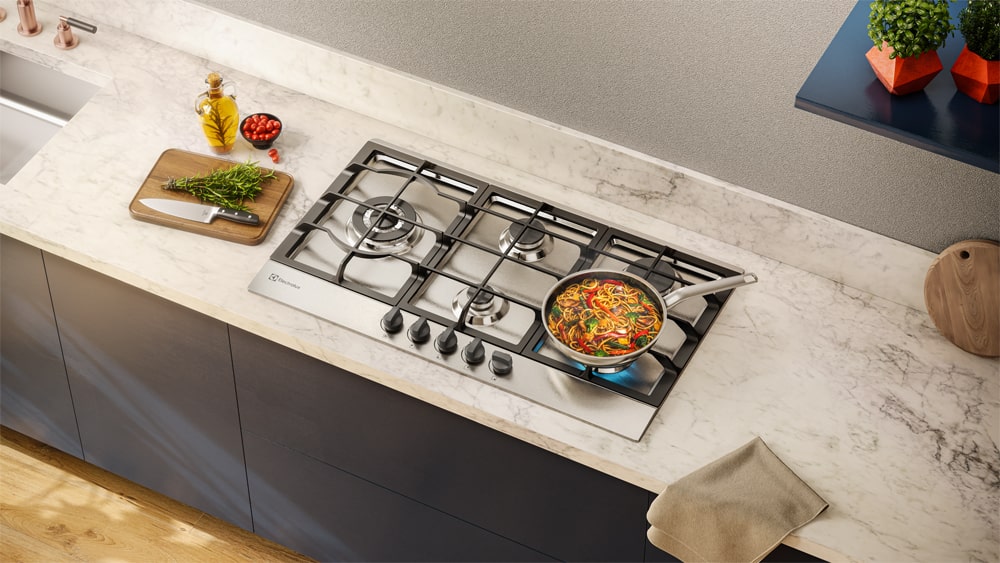 Cooktop à Gás Experience Electrolux KE9DX 5 Bocas Semiprofissional Inox Bivolt