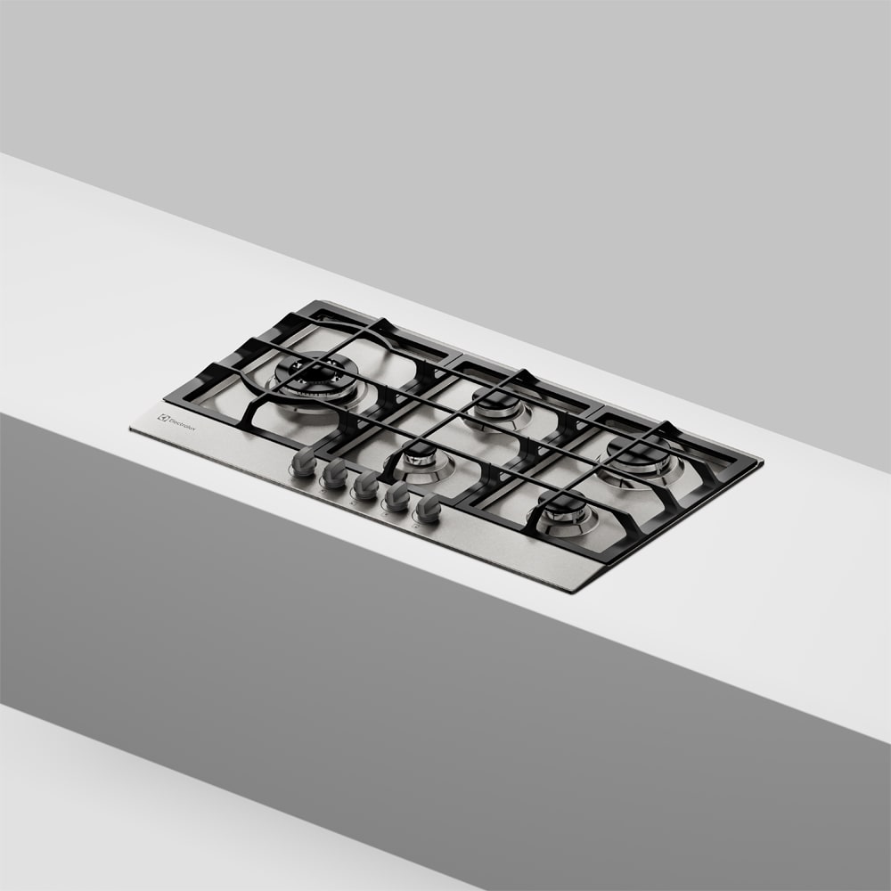 Cooktop à Gás Experience Electrolux KE9DX 5 Bocas Semiprofissional Inox Bivolt