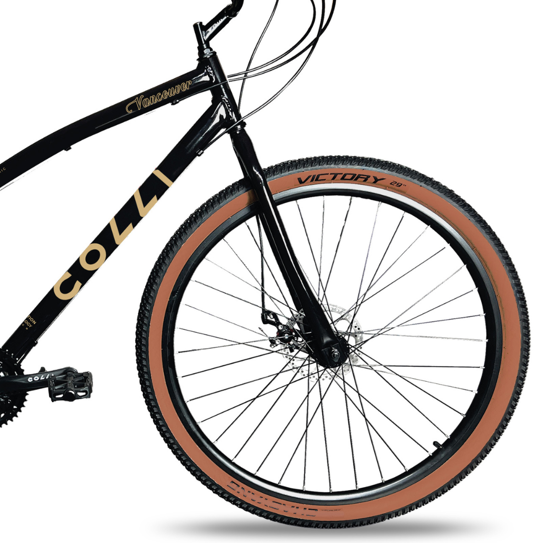 Bicicleta Colli Vancouver Konfort Aro 29 Freio a Disco 21 Velocidades Preto Brilhoso