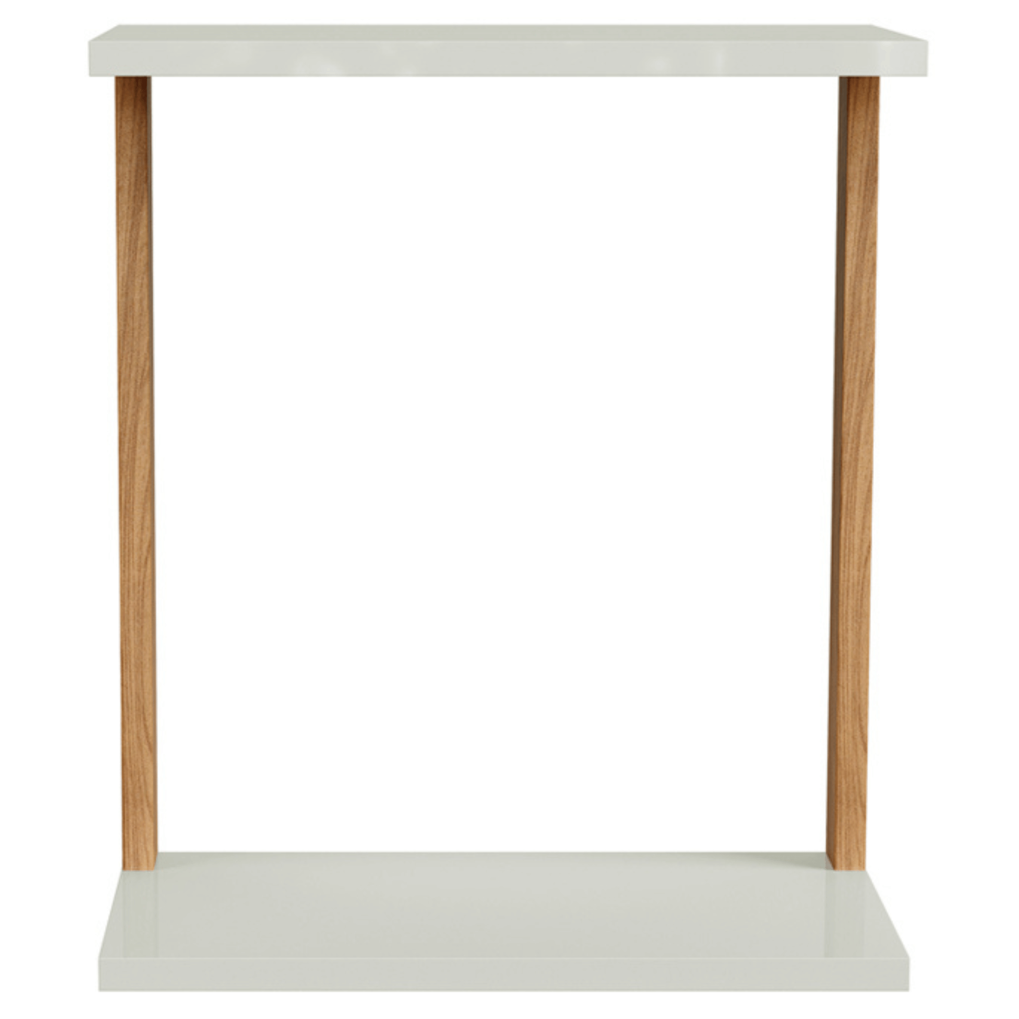 Mesa de Apoio para Sofá Dalla Costa F36 100% MDF Off White e Freijó