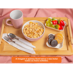 Bowl De Porcelana Redondo  Etilux Textura Winter 540 ml  Rosa