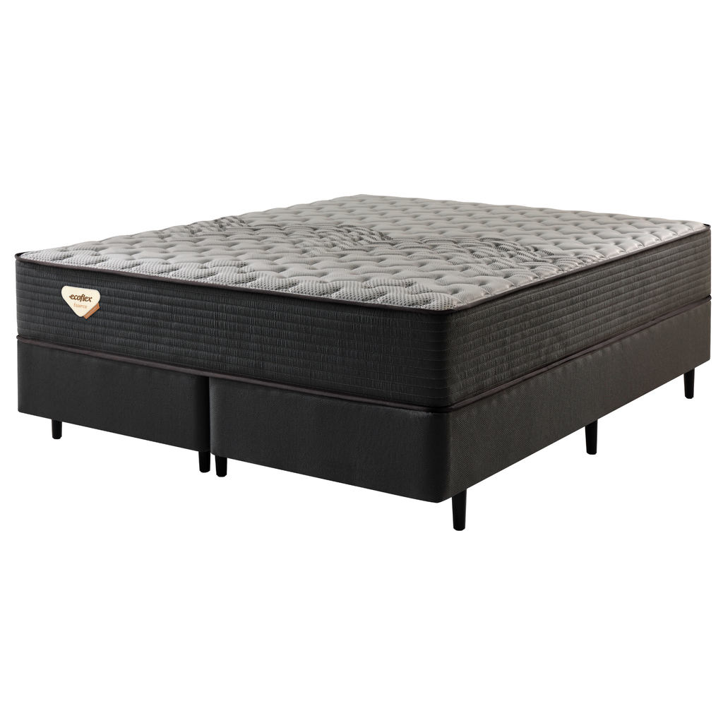 Conjunto Cama Box Relax Comfort Queen EcoFlex 158x198x66cm Molas Ensacadas