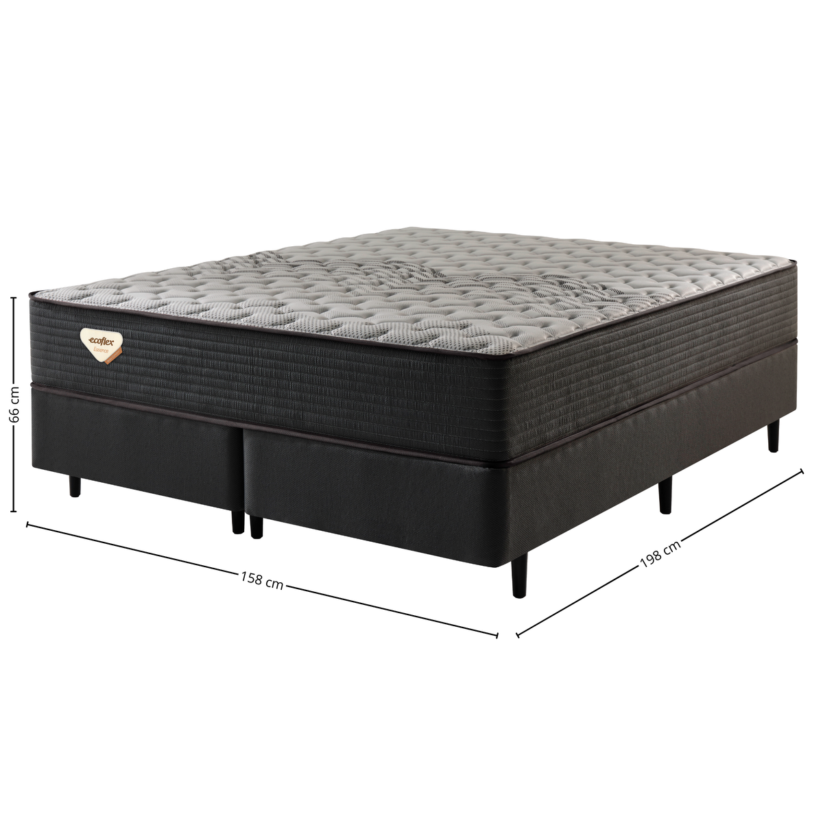 Conjunto Cama Box Relax Comfort Queen EcoFlex 158x198x66cm Molas