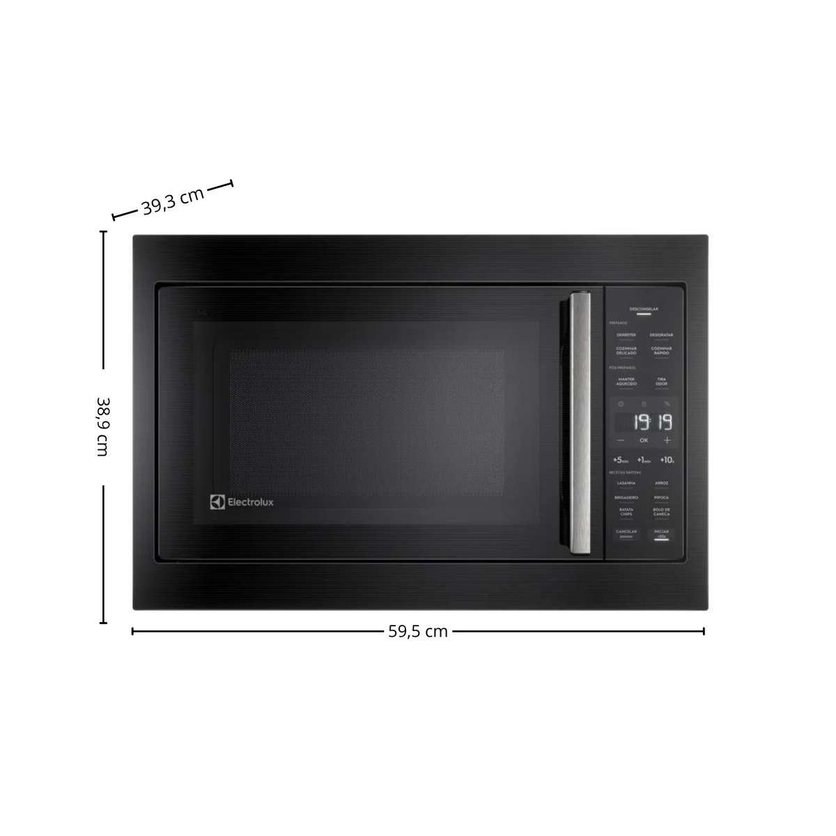 Kit Electrolux de Embutir Forno Elétrico OE8EA 80L com AirFryer +Micro-ondas 34L ME3BP 220V