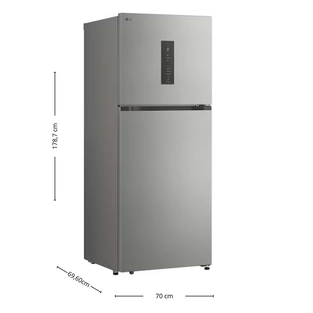 Refrigerador LG 476L Duplex Smart Inverter Bivolt Inox Bivolt