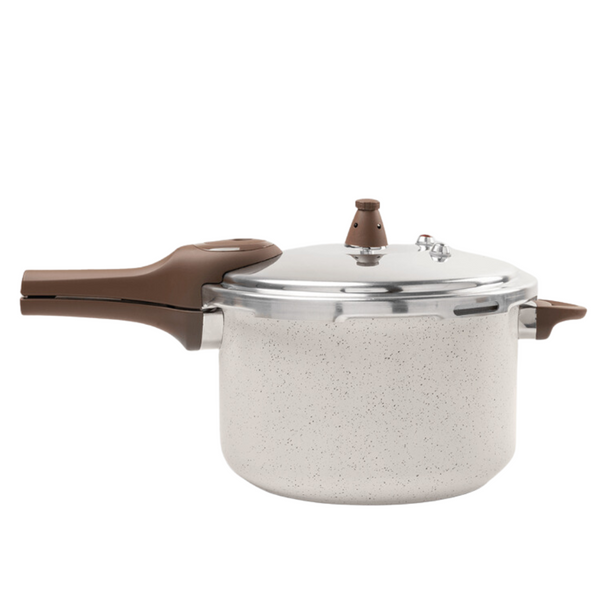 Panela de Pressão Ceramic Life Brinox 6,8L Indução Pressure Vanilla