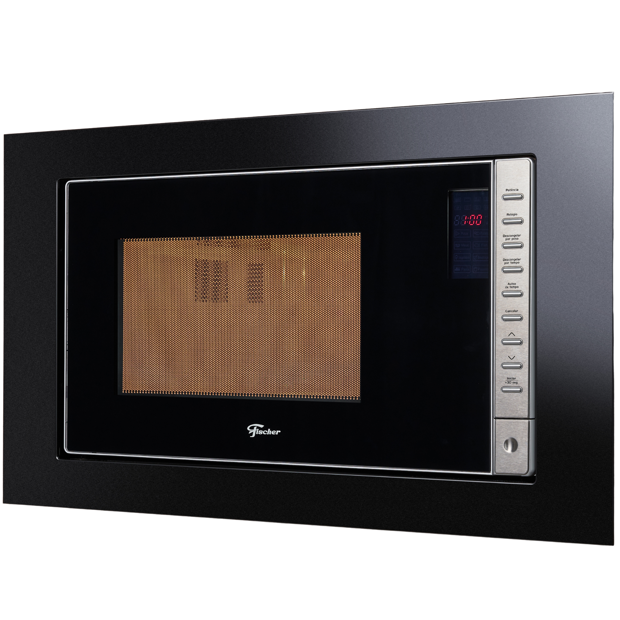 Kit Fischer de Embutir Forno Elétrico Infinity 78L com Air Fryer + Micro-ondas 25L Fit Line Preto 220V