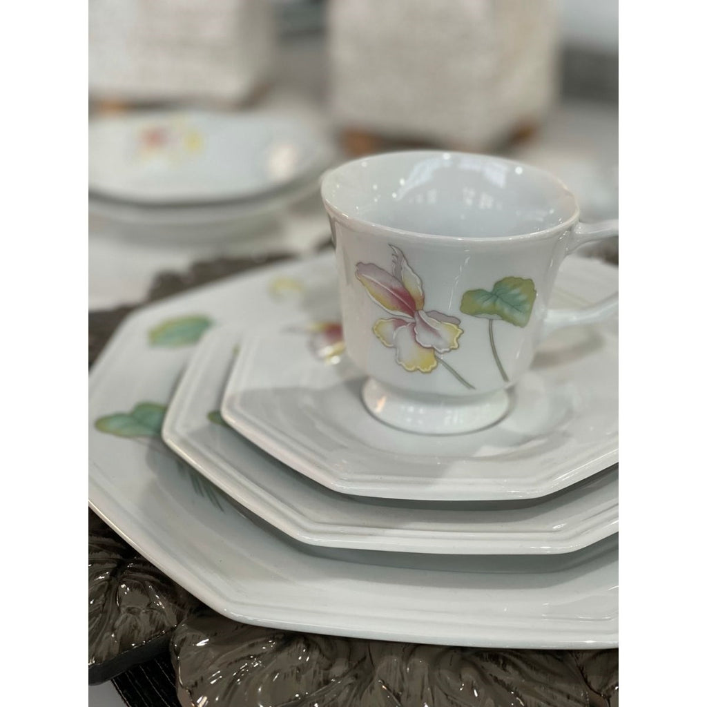 Aparelho de Jantar e Chá Schmidt 30 Peças Prisma Encanto 1ª Linha