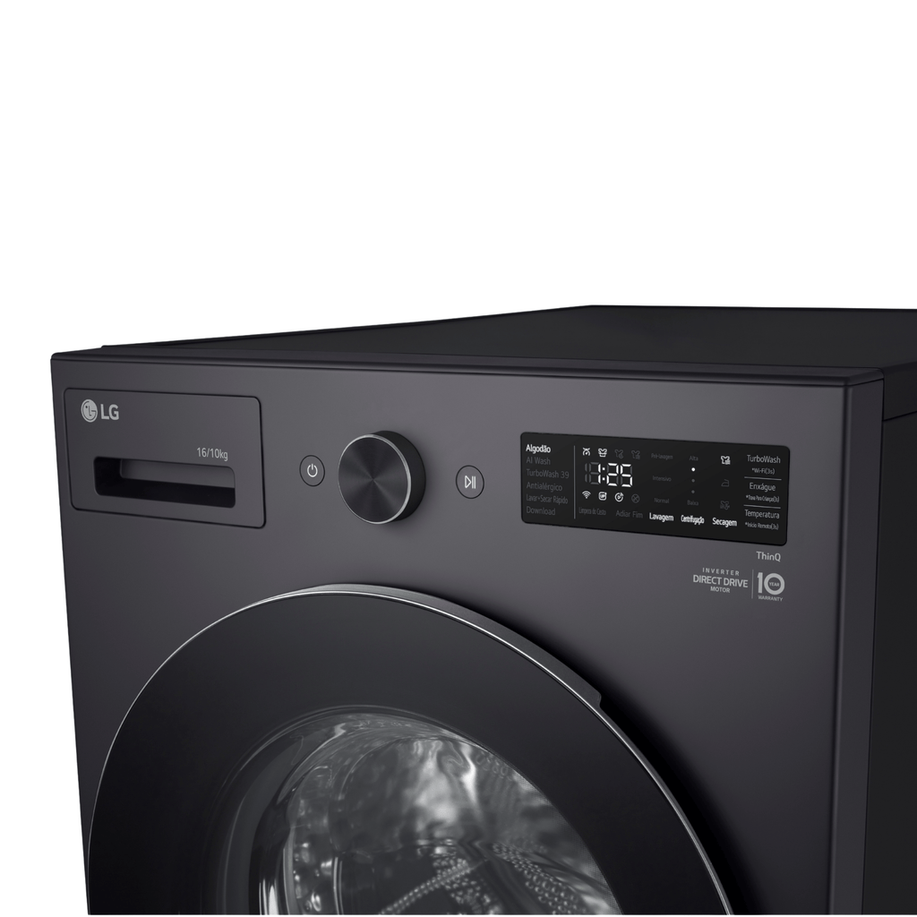 Lava e Seca Smart LG 16KG AI DD Black Inox 220V