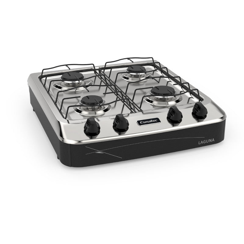 Fogão 4 Bocas Esmaltec Laguna Acendimento Manual Preto 220V