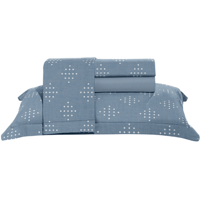 Jogo de Roupa de Cama Queen 4 Peças Hedrons Toque de Algodão Vector