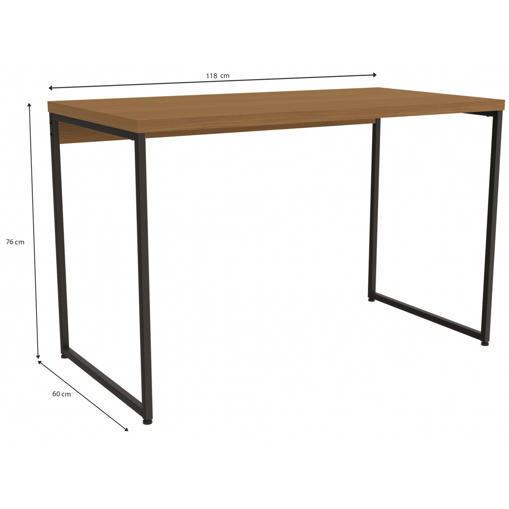 Escrivaninha Industrial Kappesberg LI002 118cm Canela e Preto