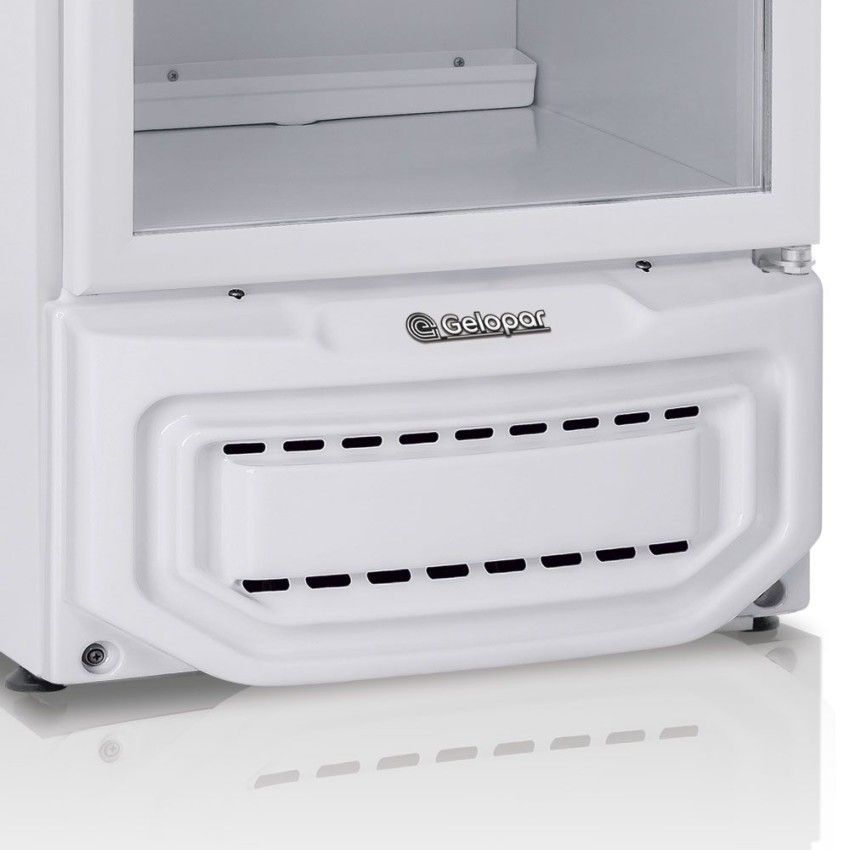 Expositora Vertical de Bebidas Gelopar 228L Porta de Vidro GPTU-230 BR Branco 220V