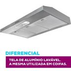 Depurador de Ar Slim 80cm 3 Velocidades Suggar DPS182IX Inox 220V