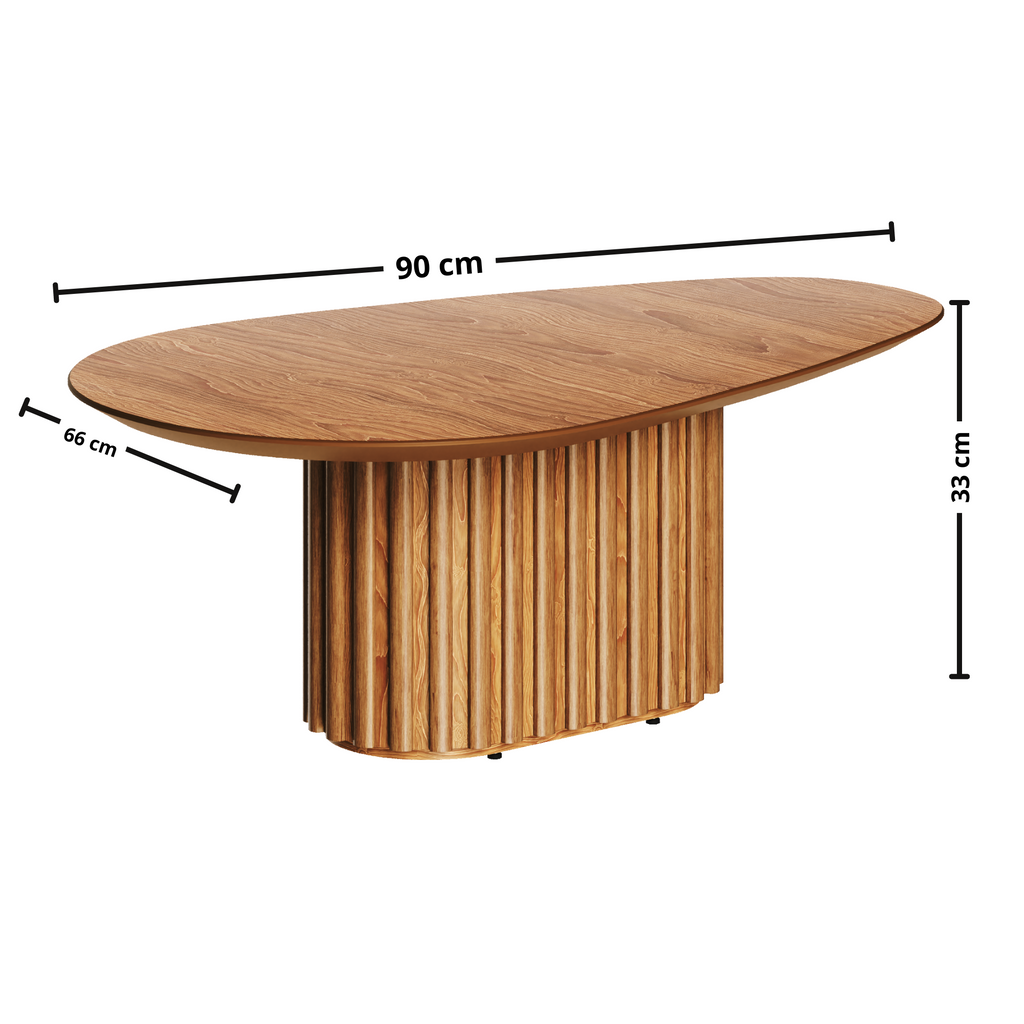 Mesa de Centro Orgânica Imcal 90x33 Tampo Laminado Cinamomo