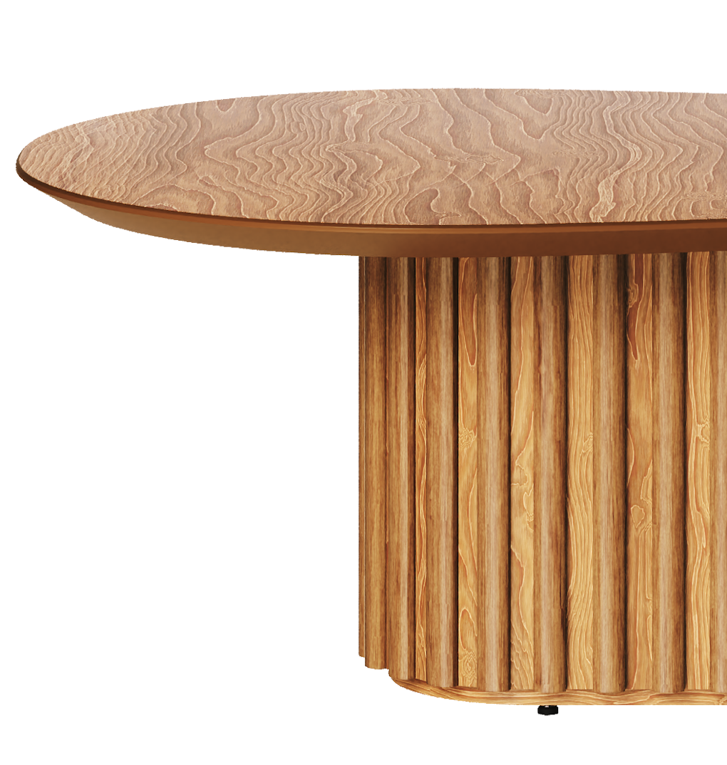 Mesa de Centro Orgânica Imcal 90x33 Tampo Laminado Cinamomo