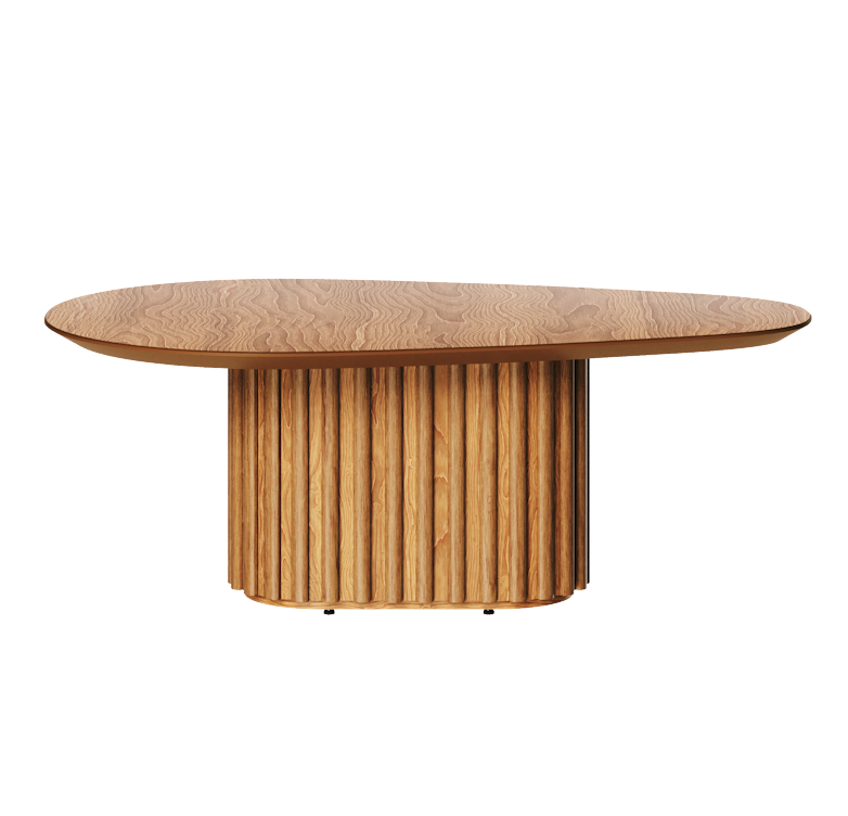 Mesa de Centro Orgânica Imcal 90x33 Tampo Laminado Cinamomo