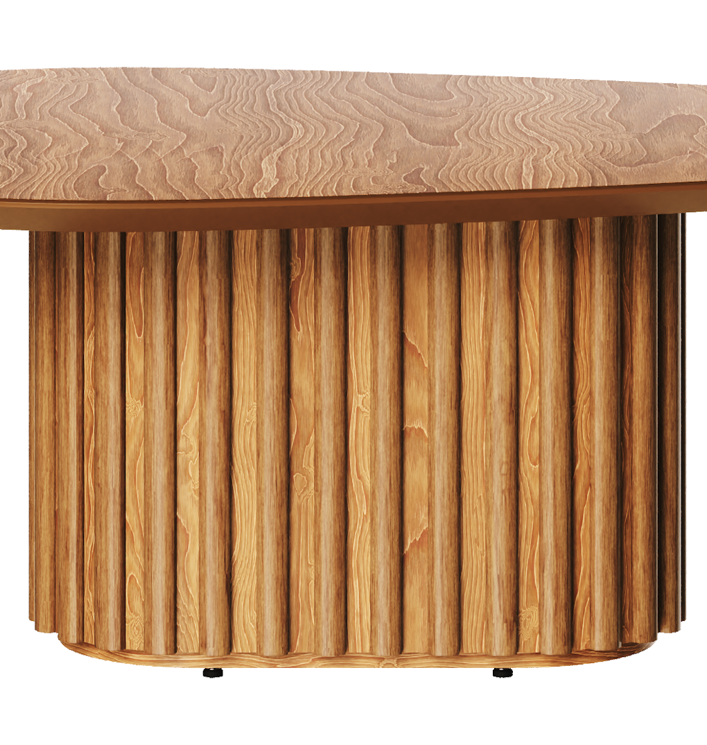 Mesa de Centro Orgânica Imcal 90x33 Tampo Laminado Cinamomo