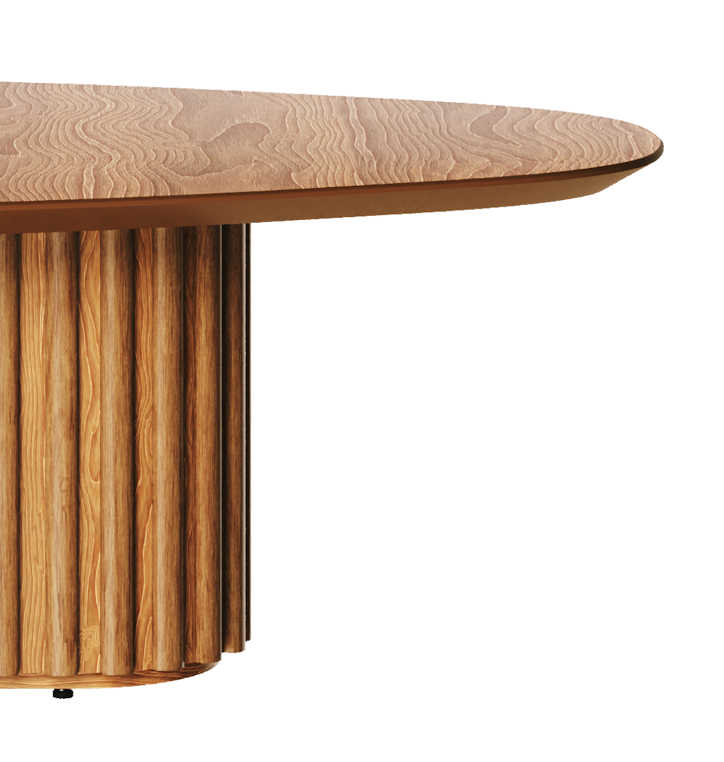 Mesa de Centro Orgânica Imcal 90x33 Tampo Laminado Cinamomo