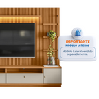Home Ouro Preto Linea 180cm com Led Nature/Off White