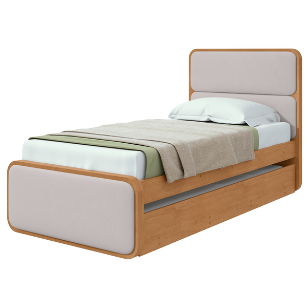 Cama Bibox Loop Lopas Com Cama Auxiliar Amêndoa e Off White