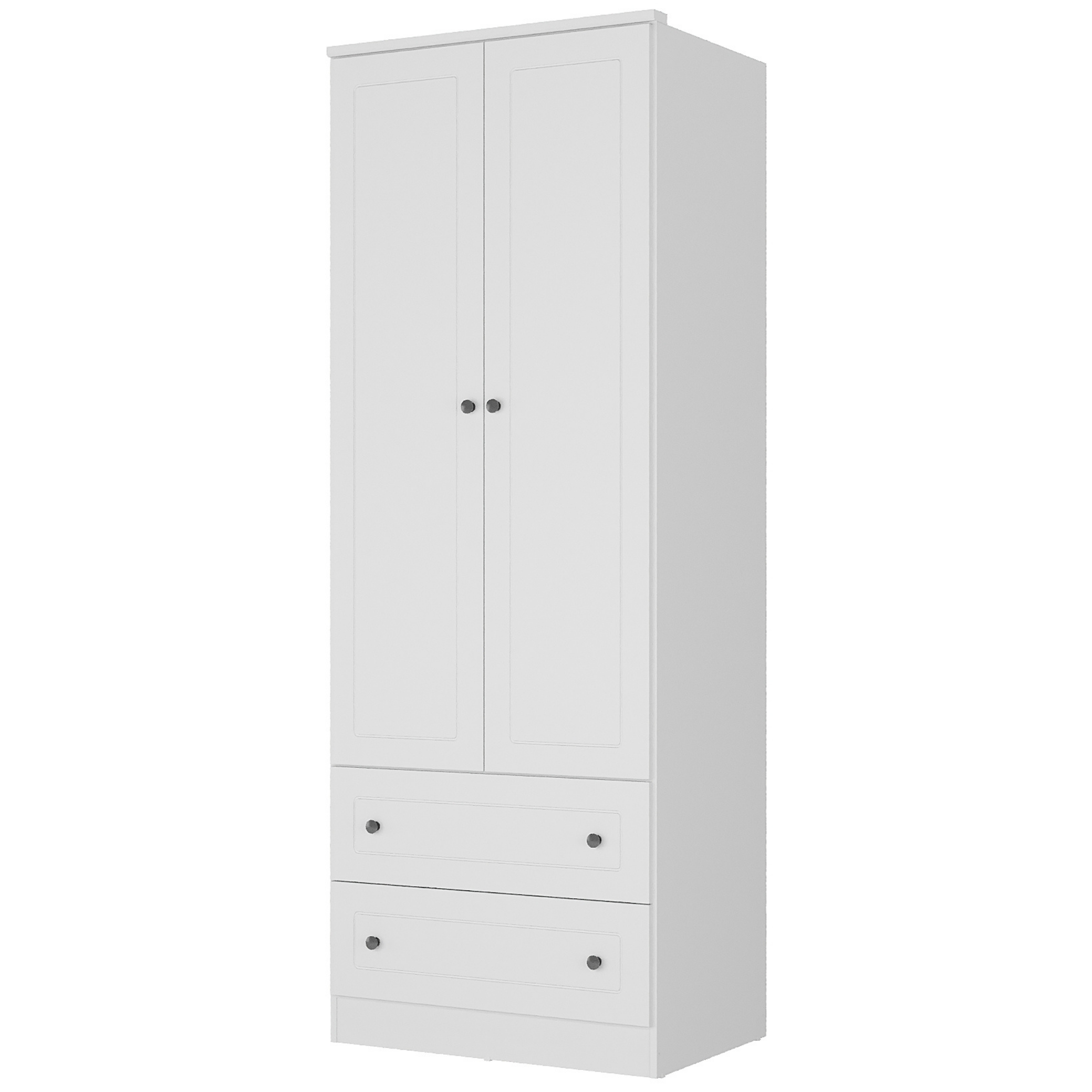Roupeiro Fort Mambel 81cm 100% MDF 2 Portas 2 Gavetas Branco