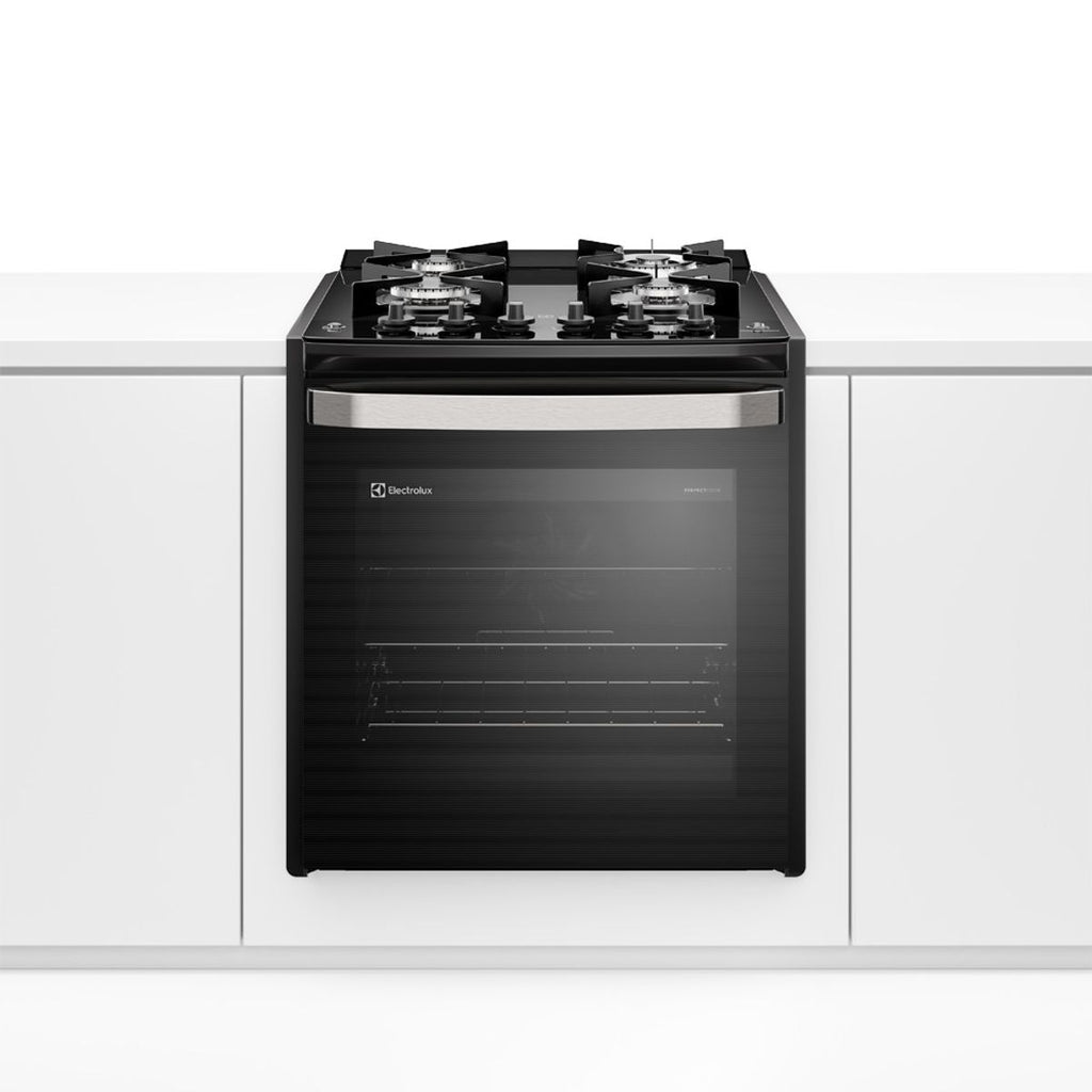 Fogão de Embutir 4 Bocas Electrolux Preto Experience FE4EP com Mesa de Vidro, PerfectCook360 e VaporBake 220V