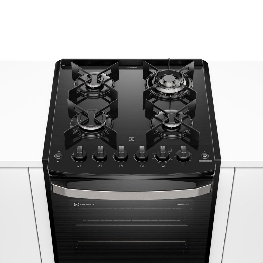 Fogão de Embutir 4 Bocas Electrolux Preto Experience FE4EP com Mesa de Vidro, PerfectCook360 e VaporBake 220V