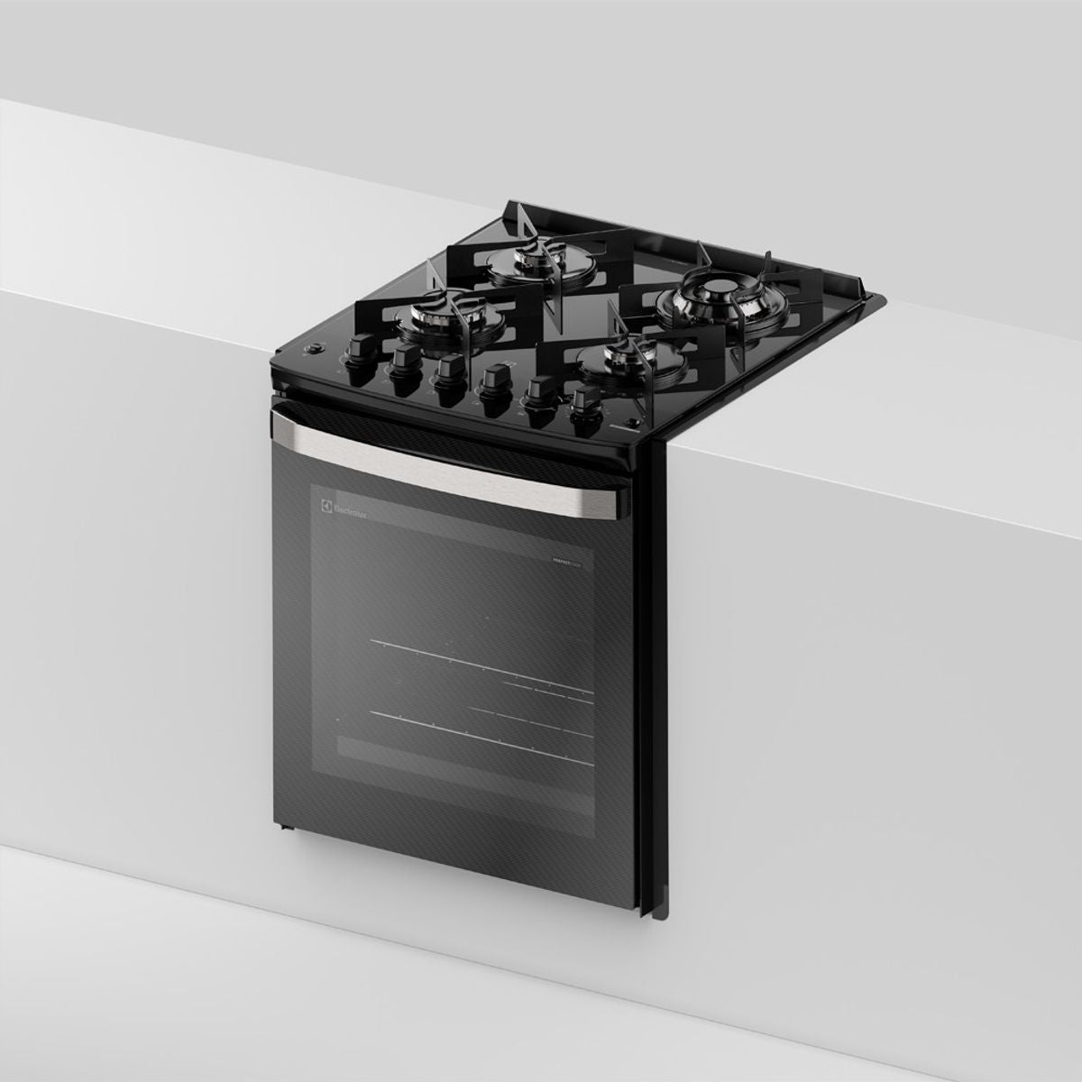 Fogão de Embutir 4 Bocas Electrolux Preto Experience FE4EP com Mesa de Vidro, PerfectCook360 e VaporBake 220V