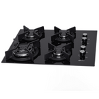 Cooktop Infinity à Gás Fischer 4 Bocas Grades em Ferro Fundido Tripla Chama Preto Bivolt