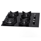 Cooktop Infinity à Gás Fischer 4 Bocas Grades em Ferro Fundido Tripla Chama Preto Bivolt